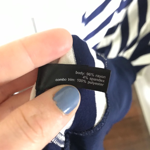 EUC Limited Blue and White Chevron Maxi Dress - Picture 6 of 6